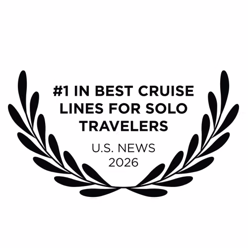 U.S. News 2026 #1 in Best Cruise Lines for Solo Travelers badge