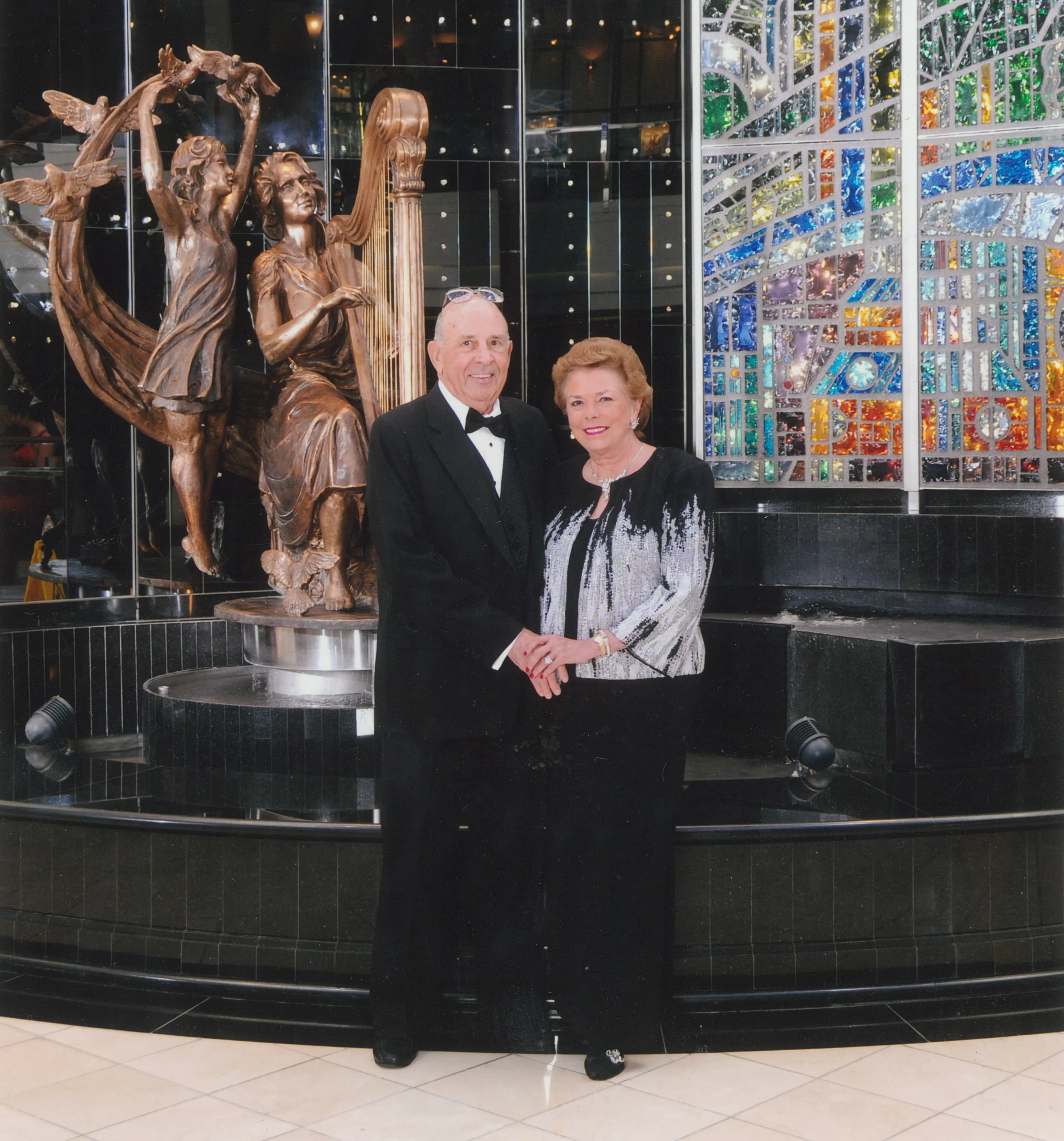 June and her husband Jack aboard Crystal Symphony in 2011