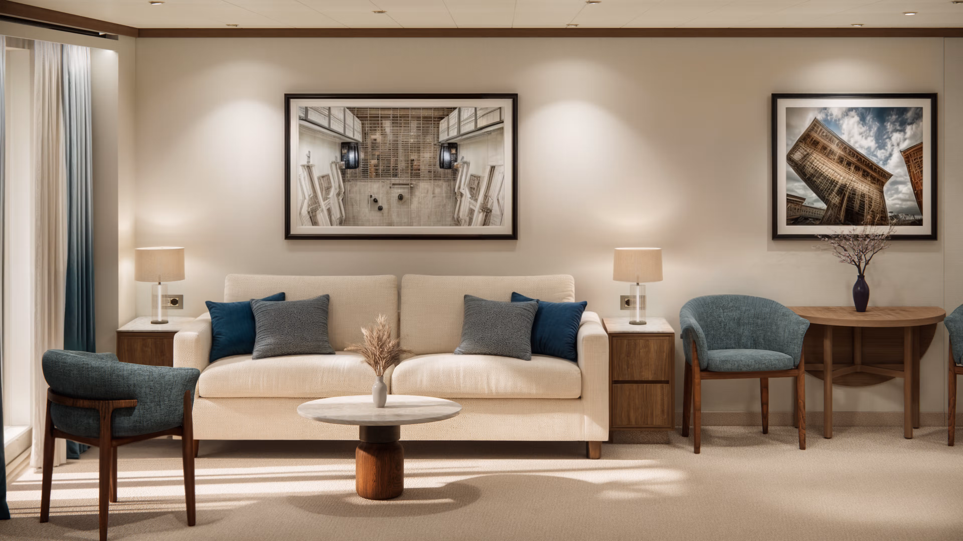 Rendering of a suite aboard Crystal's new ship Grace
