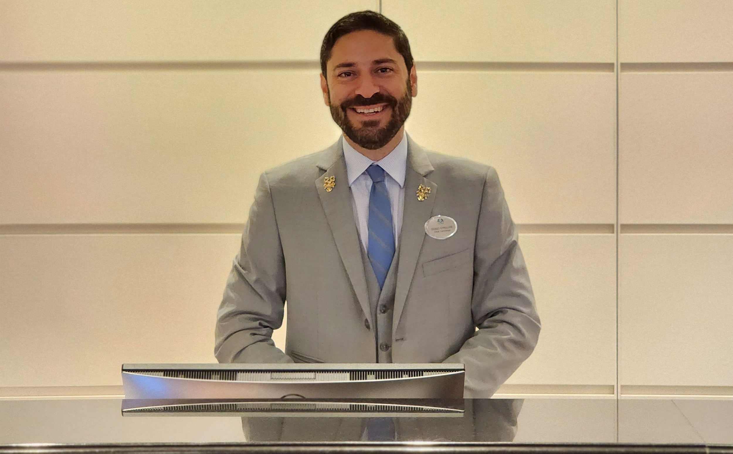 Chief Concierge Diogo onboard Crystal Symphony, September 2023