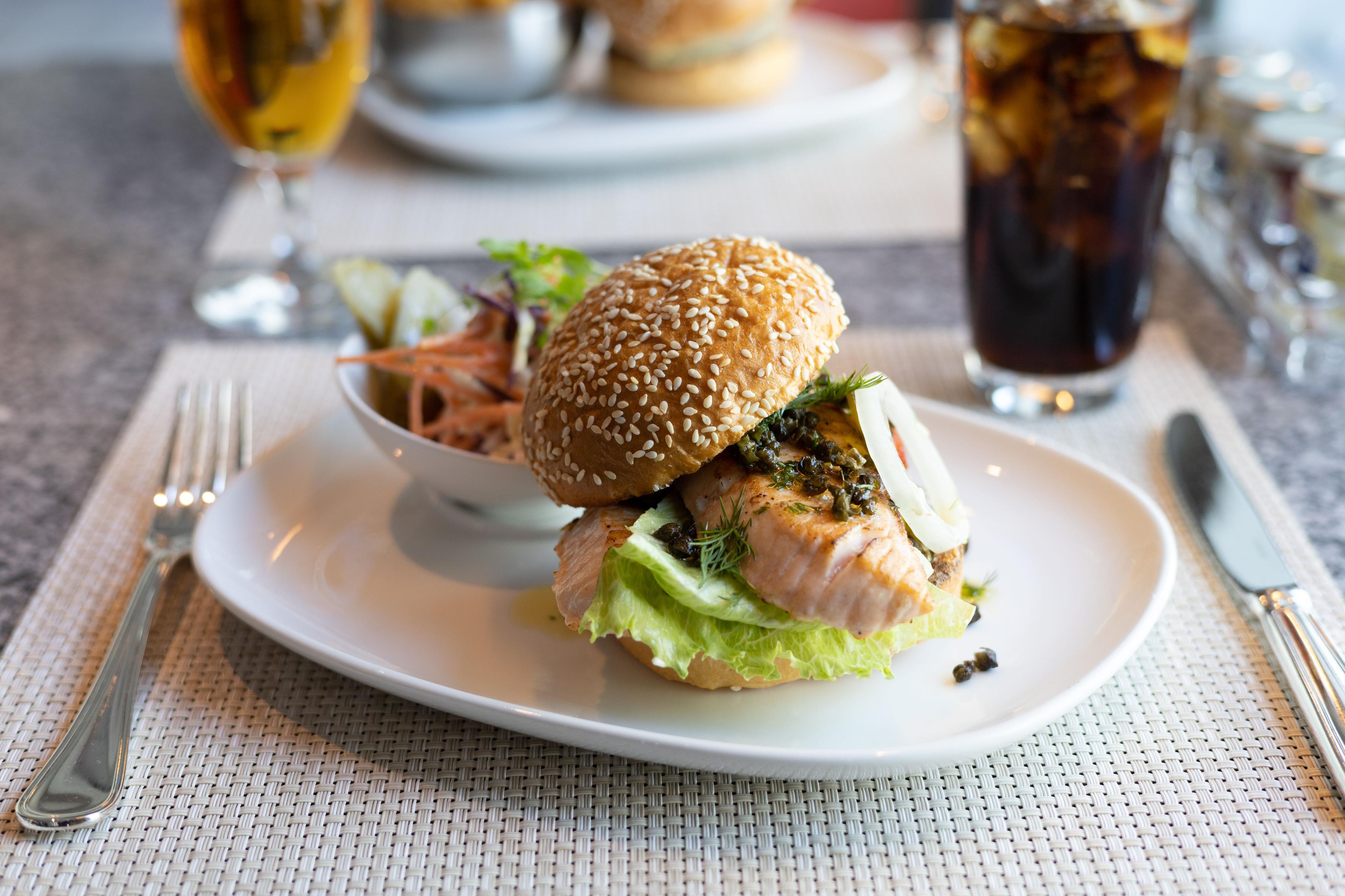 THE GRILLED SALMON BURGER